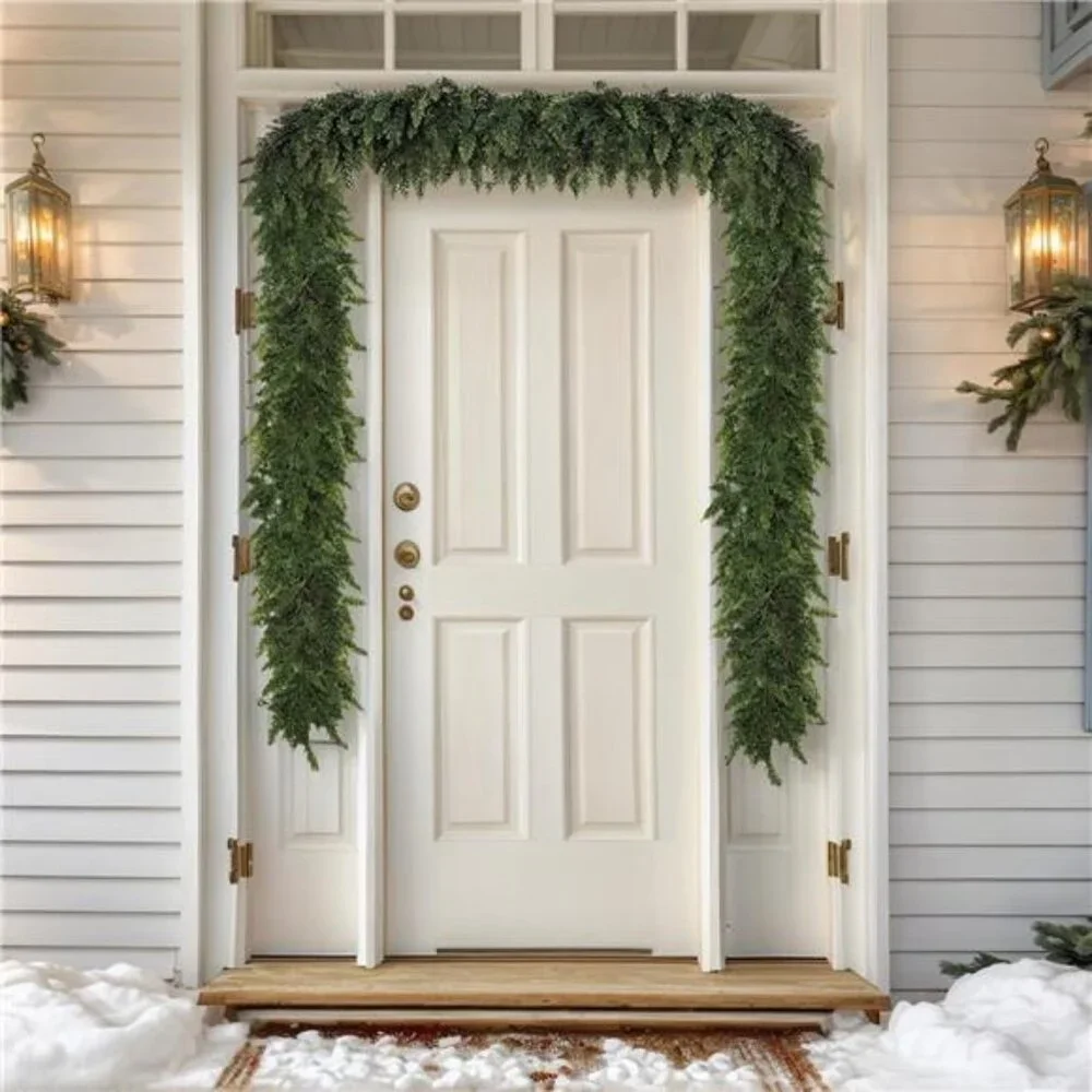 Realistic Christmas Garland for Mantle 6FT Real Touch Thick/Lush Artificial